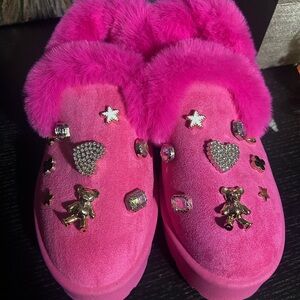 Pink Shoes with Decorative Charms
